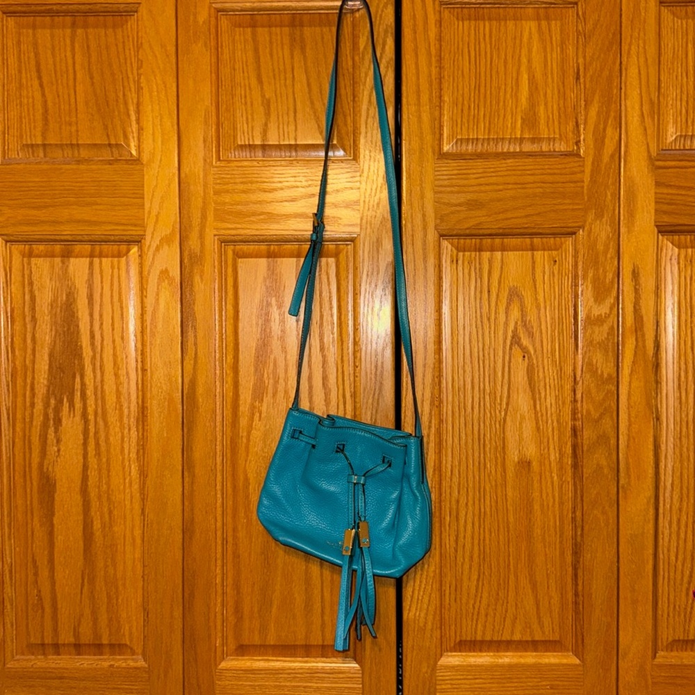 Turquoise Leather Kate Spade Bucket Bag